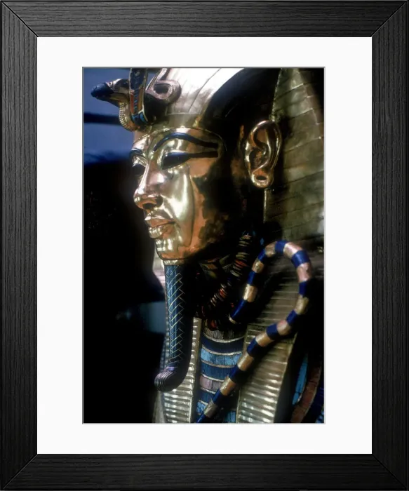 Framed Print : Gold mask of Tutankhamun on the second coffin Framed Print : Gold mask of Tutankhamun on the second coffin