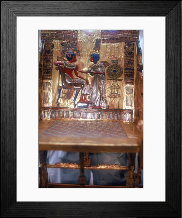 Framed Print : Detail of Chair from tomb of Tutankhamun Framed Print : Detail of Chair from tomb of Tutankhamun