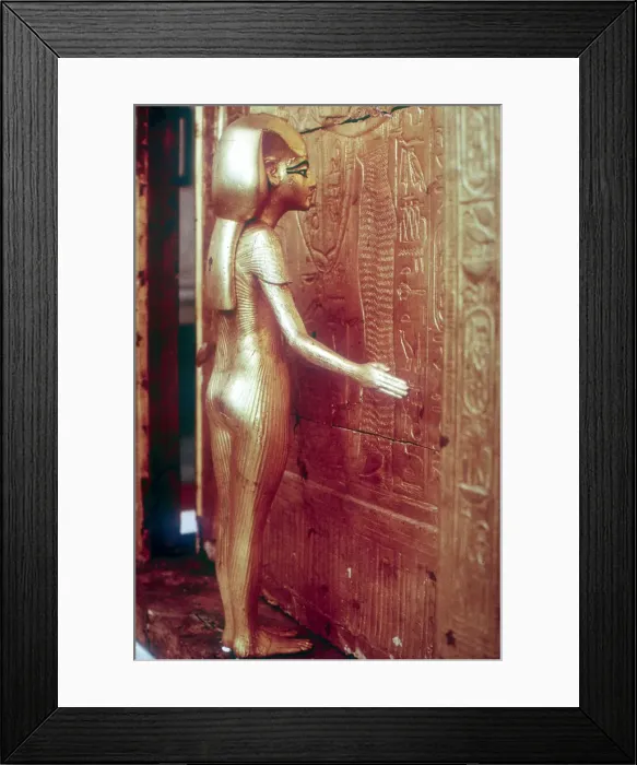 Framed Print : Isis the protective goddess guarding the Canopic Shrine, Tomb of Tutankhamun, Cairo Framed Print : Isis the protective goddess guarding the Canopic Shrine, Tomb of Tutankhamun, Cairo