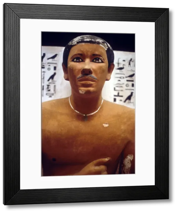 Framed Print : Detail from sculpture of Prince Rahotep High Priest of Heliopolis, Meidum, c26th century BC Framed Print : Detail from sculpture of Prince Rahotep High Priest of Heliopolis, Meidum, c26th century BC