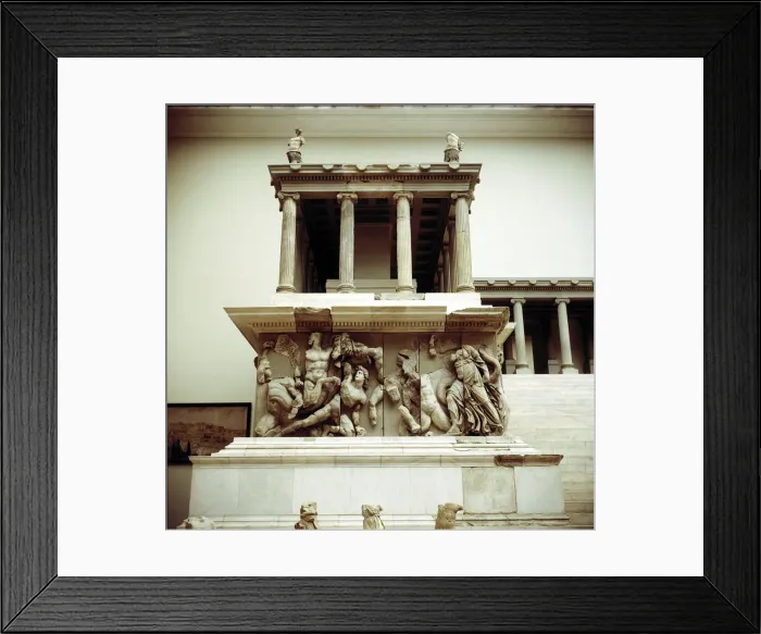 Framed Print : Detail of the Altar of Zeus from Pergamon, c180-c159 BC Framed Print : Detail of the Altar of Zeus from Pergamon, c180-c159 BC
