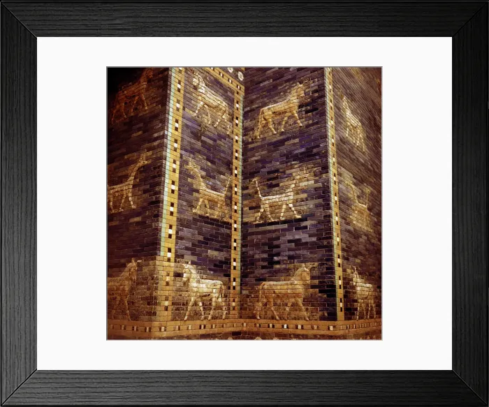 Framed Print : Detail of the Ishtar Gate, Babylon, c604-c562 BC Framed Print : Detail of the Ishtar Gate, Babylon, c604-c562 BC