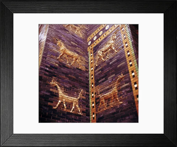 Framed Print : Detail of the Ishtar Gate, Babylon, c604-c562 BC Framed Print : Detail of the Ishtar Gate, Babylon, c604-c562 BC