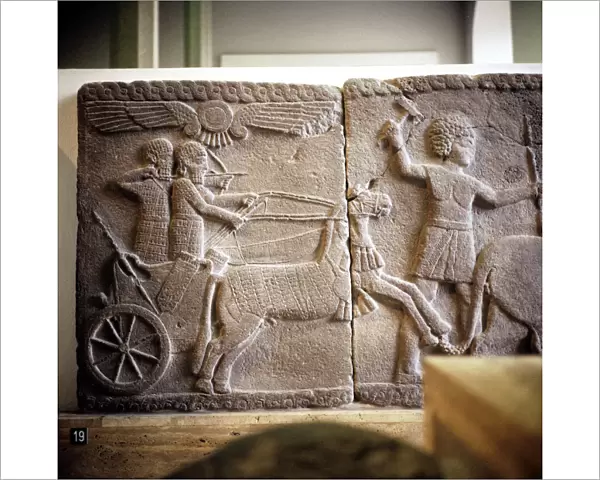 Hittite relief of a chariot