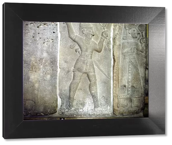 Hittite relief of the weather-god Teshub with lightning