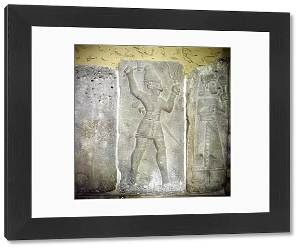 Hittite relief of the weather-god Teshub with lightning