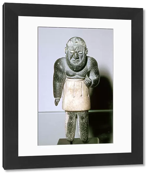 Statuette of the genie La Balafre, Bactrian, end of 3rd to the start of 2nd millenium BC