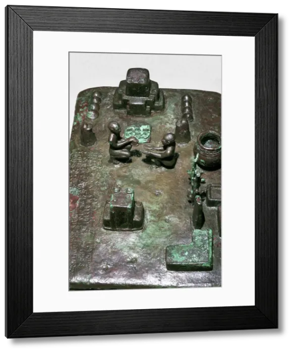 Framed Print : Bronze model of a cult place for ceremony of the rising of the sun, c1150 BC Framed Print : Bronze model of a cult place for ceremony of the rising of the sun, c1150 BC