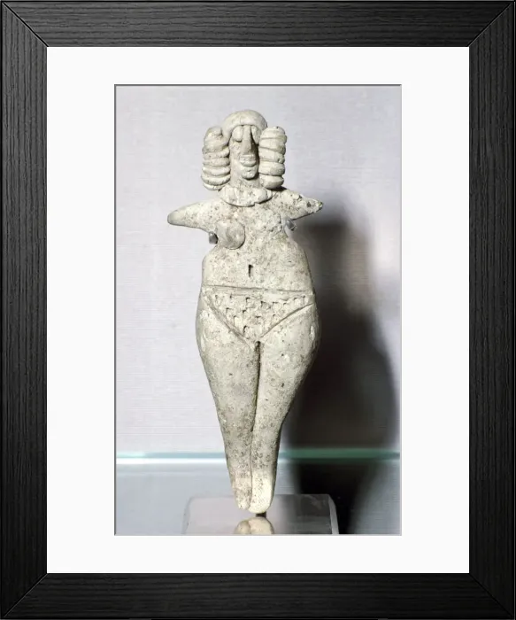 Framed Print : Terracotta goddess, Susa, Middle Elamite period, 1500-1100 BC Framed Print : Terracotta goddess, Susa, Middle Elamite period, 1500-1100 BC