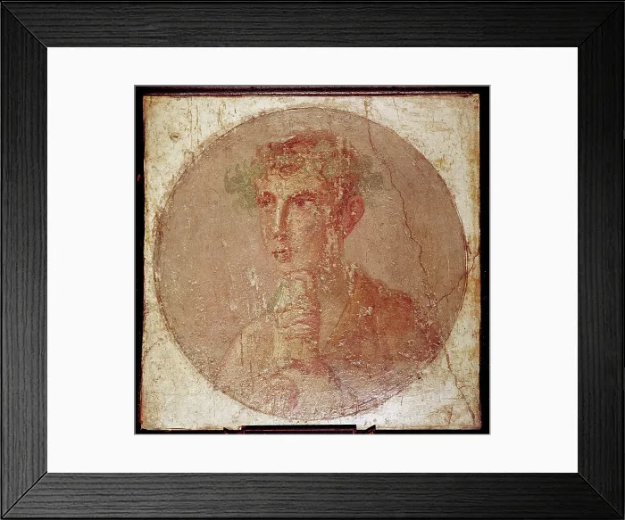 Framed Print : Roman portrait painting of a young man, Pompeii, Italy Framed Print : Roman portrait painting of a young man, Pompeii, Italy