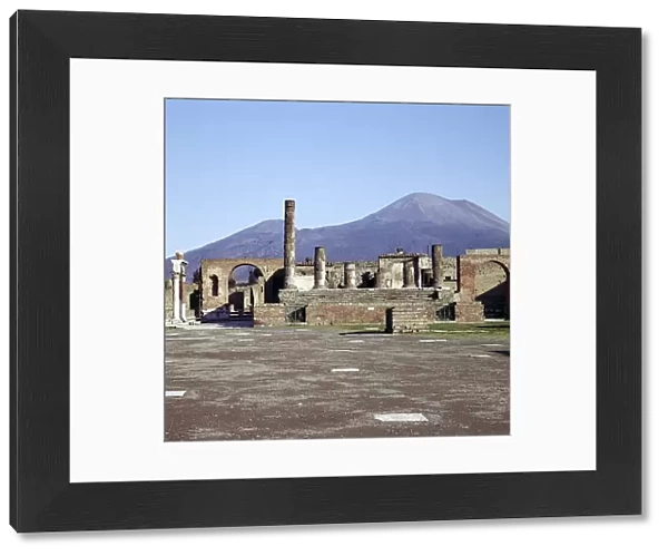 The Capitol from the Forum with Vesuvius beyond, Pompeii, Italy