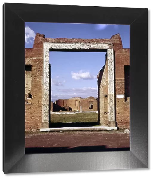 Doorway of the Building of Eumachia in the Forum, Pompeii, Italy