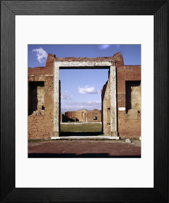Framed Print : Doorway of the Building of Eumachia in the Forum, Pompeii, Italy Framed Print : Doorway of the Building of Eumachia in the Forum, Pompeii, Italy