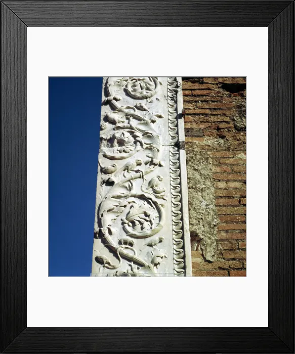Framed Print : Decoration on the jamb of the dooway of the Building of Eumachia in the Forum, Pompeii, Italy Framed Print : Decoration on the jamb of the dooway of the Building of Eumachia in the Forum, Pompeii, Italy