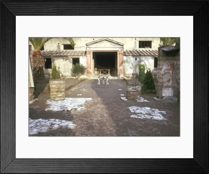 Framed Print : Courtyard at the Roman Villa, the House of the Stags, Herculaneum, Italy Framed Print : Courtyard at the Roman Villa, the House of the Stags, Herculaneum, Italy