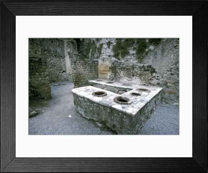 Framed Print : A Roman snack-bar, Herculaneum, Italy, 1st century Framed Print : A Roman snack-bar, Herculaneum, Italy, 1st century