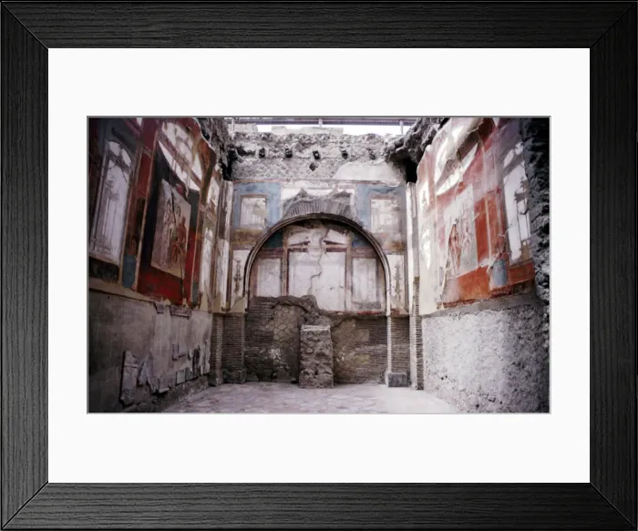 Framed Print : The Shrine of the Augustales (dedicated to deified emperors including Augustus), Herculaneum, Italy Framed Print : The Shrine of the Augustales (dedicated to deified emperors including Augustus), Herculaneum, Italy