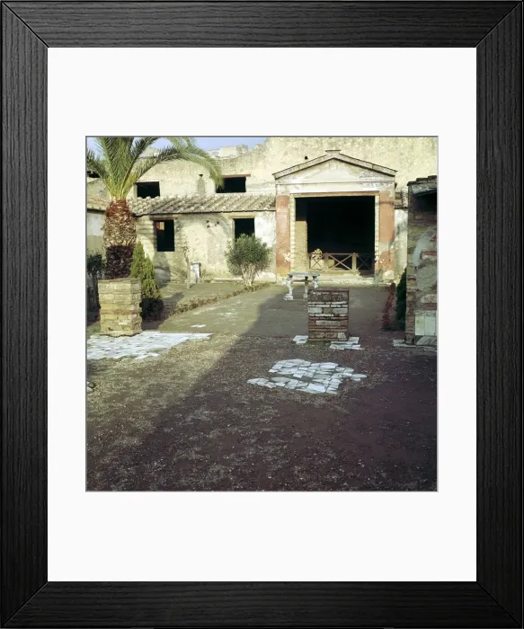 Framed Print : House of the Stags, Herculaneum, Italy; garden of the Roman villa Framed Print : House of the Stags, Herculaneum, Italy; garden of the Roman villa