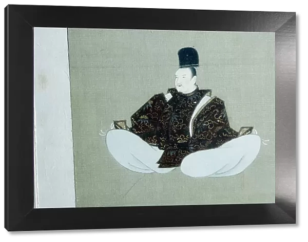 A seated dignitary, Japanese painting