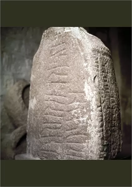 Stone with Runes & Celtic Oghams, Killaloe Church, Co. Clare, Eire