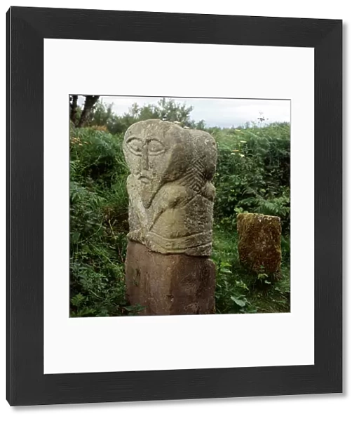 Pagan Celtic stone Janus-head figure, Boa Island, Co. Fermanagh, Ireland