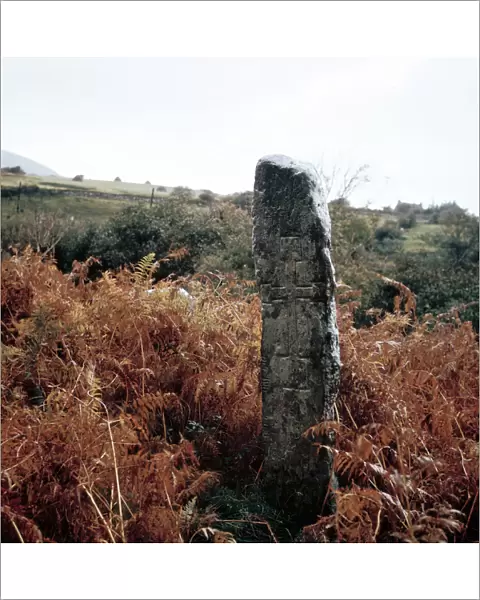 Cross-inscribed ogham stone, Dromkeare, Co. Kerry, Ireland