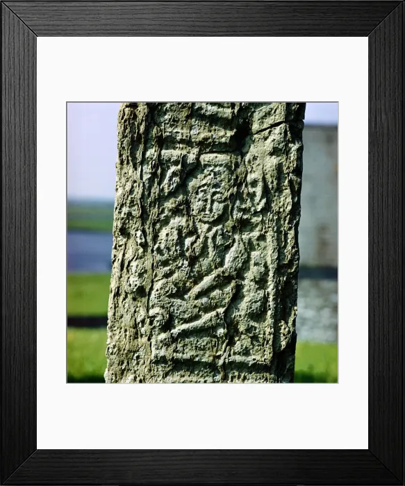 Framed Print : Sheila-na-gig on Celtic cross-shaft, Clonmacnoise, Co. Offaly, Ireland Framed Print : Sheila-na-gig on Celtic cross-shaft, Clonmacnoise, Co. Offaly, Ireland