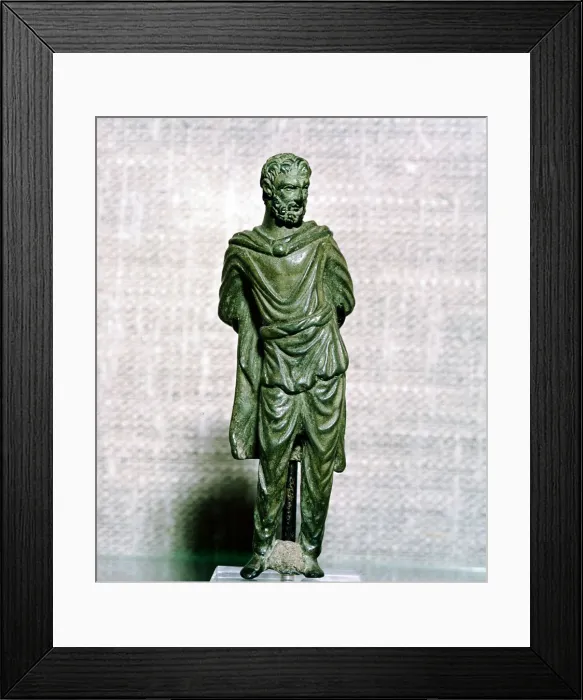 Framed Print : Gaullish prisoner, Roman bronze figure, Umbria, Imperial period Framed Print : Gaullish prisoner, Roman bronze figure, Umbria, Imperial period