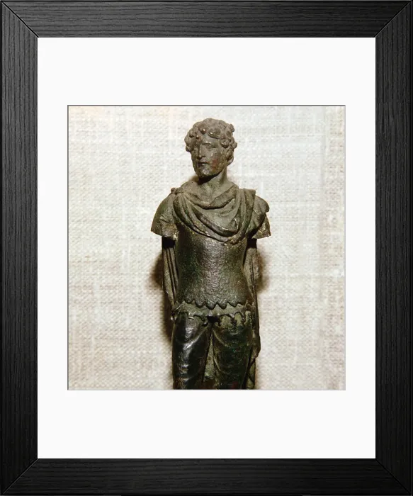 Framed Print : Gaullish prisoner, Roman bronze statuette, c1st century Framed Print : Gaullish prisoner, Roman bronze statuette, c1st century
