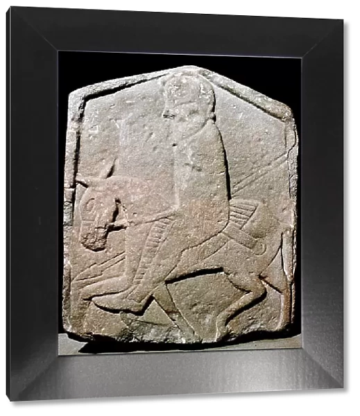 Pictish horseman on slab, Meigle, Perthshire, Scotland