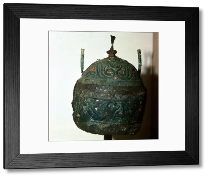 Framed Print : Celtic bronze & iron Helmet, Canosa, Apulia, Italy, 6th - 3rd century BC Framed Print : Celtic bronze & iron Helmet, Canosa, Apulia, Italy, 6th - 3rd century BC