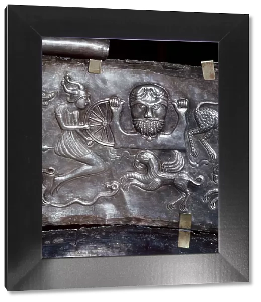 Gundestrup Cauldron, showing Celtic God Taranis with Wheel, Danish, c100 BC
