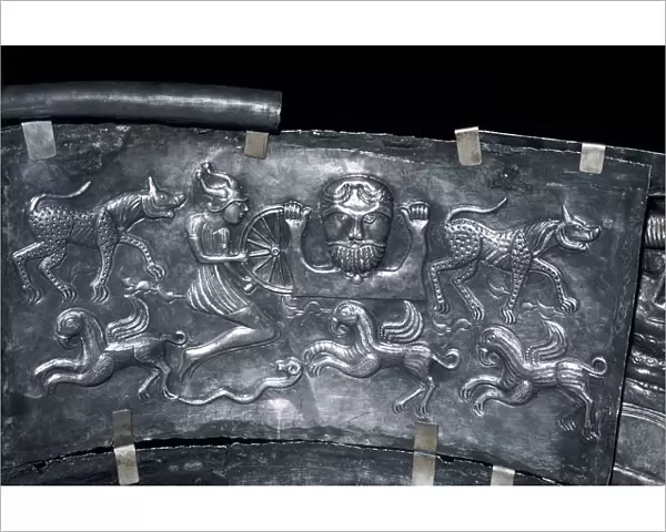 Detail of Gundestrup Cauldron, Celtic God Taranis, Danish, c100 BC