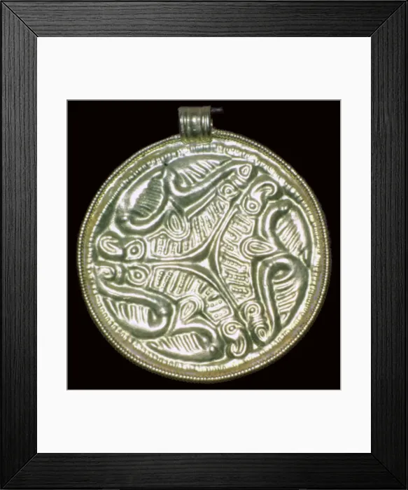 Framed Print : Anglo-Saxon Gold Pendant Framed Print : Anglo-Saxon Gold Pendant