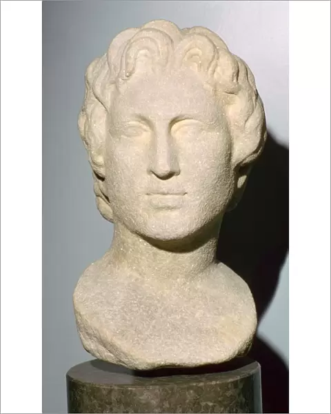 Roman copy of a lost Greek original bust of Alexander the Great, 350 BC