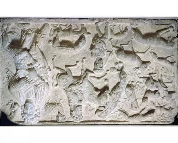 Front panel of a Pictish sarcophagus