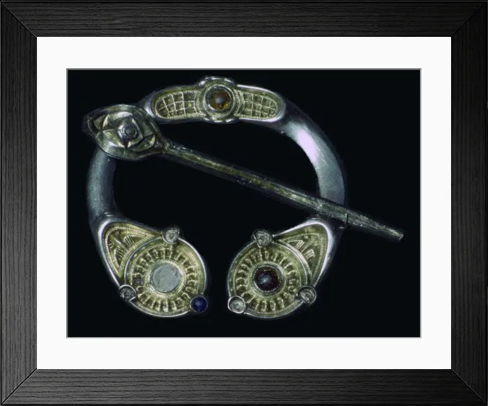 Framed Print : Pictish silver pennanular brooch, 8th century Framed Print : Pictish silver pennanular brooch, 8th century