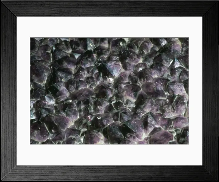 Framed Print : Amethyst, a purple coloured quartz crystal Framed Print : Amethyst, a purple coloured quartz crystal