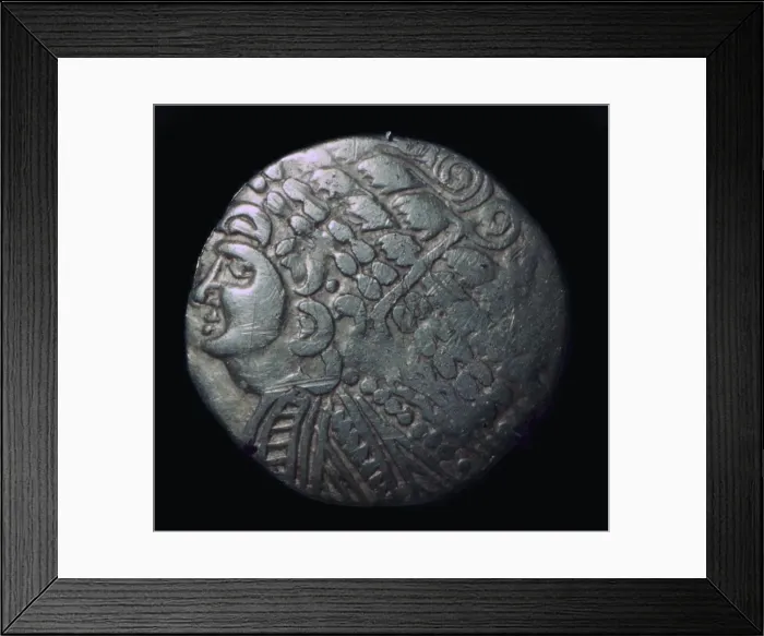 Framed Print : Gold Gallo-Belgic stater of the Ambiani, 2nd century BC Framed Print : Gold Gallo-Belgic stater of the Ambiani, 2nd century BC