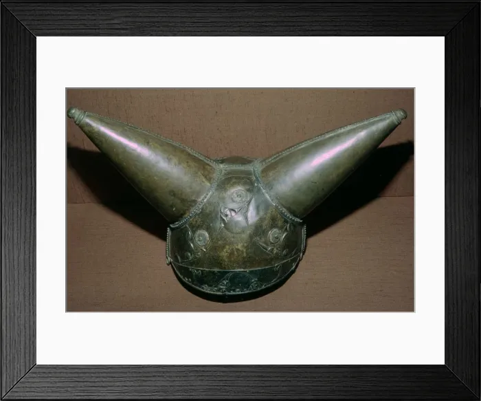 Framed Print : Horned British Celtic Bronze Helmet, 1st century BC Framed Print : Horned British Celtic Bronze Helmet, 1st century BC