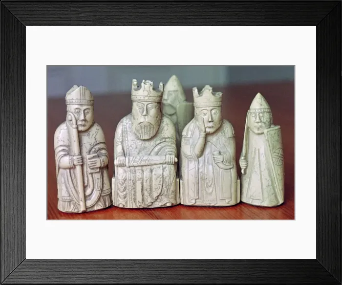 Framed Print : The Lewis Chessmen, (Norwegian?), c1150-c1200 Framed Print : The Lewis Chessmen, (Norwegian?), c1150-c1200