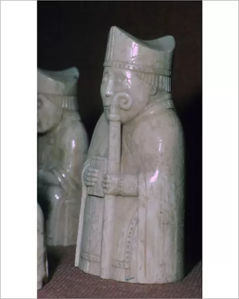 A Bishop - The Lewis Chessmen, (Norwegian?), c1150-c1200