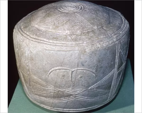 The Folkton Drums, found in East Yorkshire, England, Late Neolithic period, 2600-2000 BC
