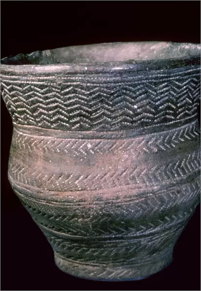 Cord-decorated Neolithic Beaker, from the River Thames at Mortlake