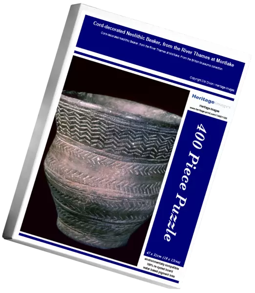 Cord-decorated Neolithic Beaker, from the River Thames at Mortlake