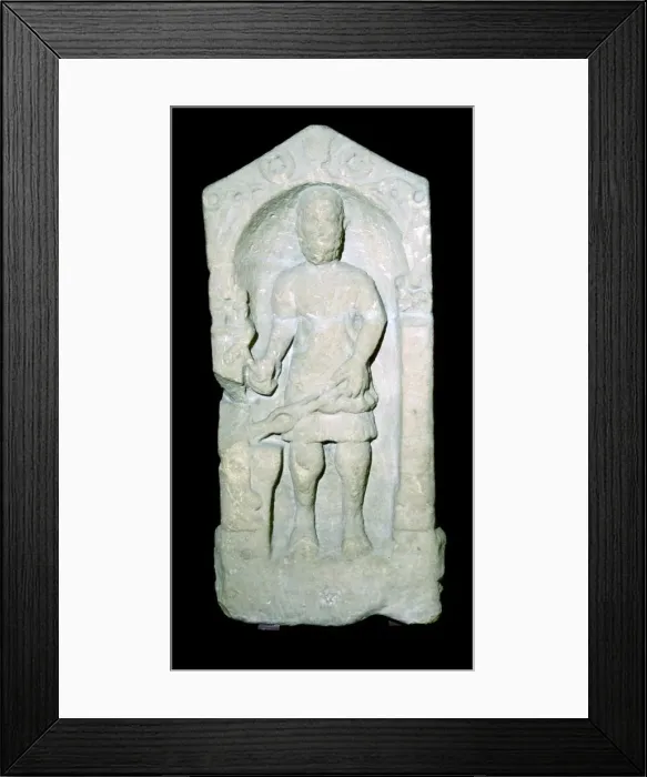 Framed Print : Roman tombstone of a Smith, pictured with his tools Framed Print : Roman tombstone of a Smith, pictured with his tools