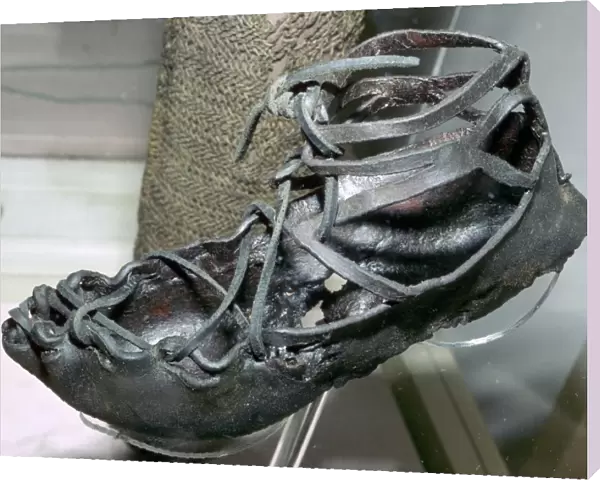 Roman leather sandal, which the Romans introduced to Britain