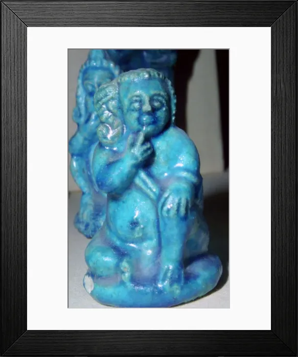 Framed Print : Egyptian statuette of Harpocrates as the infant Horus Framed Print : Egyptian statuette of Harpocrates as the infant Horus