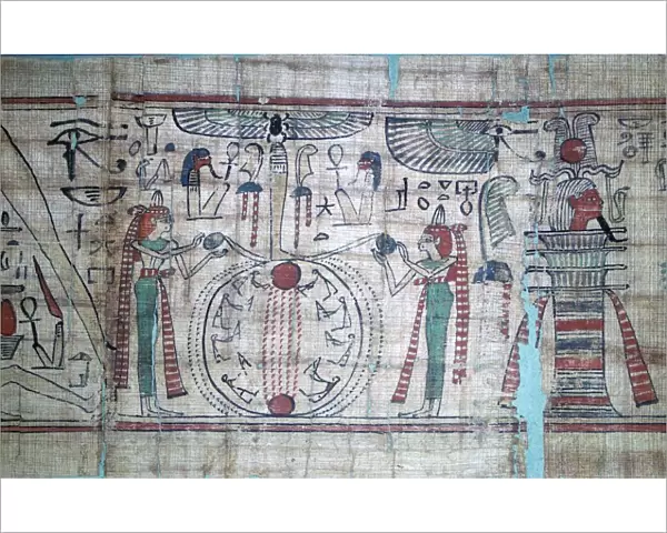 Part of the Egyptian book of the dead, showing labour in the Elysian fields