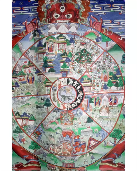 Tibetan painting of the wheel of transmigratory existence